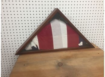 Flag In Display Case