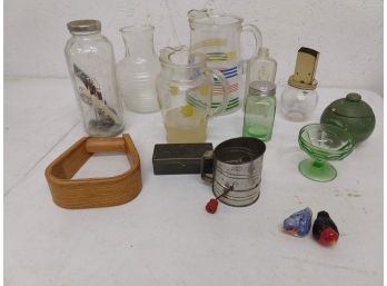 Vintage Jars, Pitchers, Sifters And More