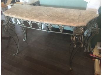 Marble/ Granite Topped Heavy Duty Sofa Table With Metal Frame