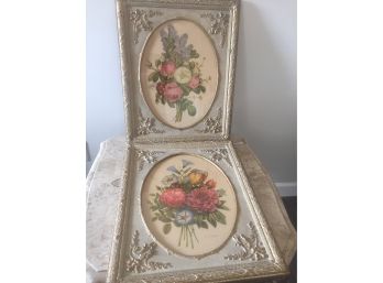 Antique Frames With Floral Art