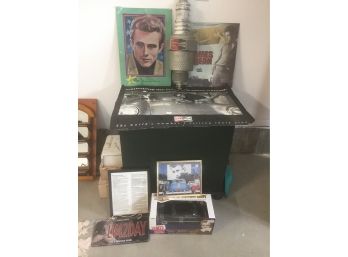 Vintage James Dean Champion Advertising Poster And Spark Plug And Other Items
