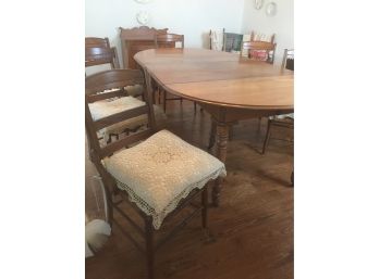 Antique Eastlake Chairs-6 Antique Large Table