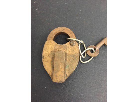 Vintage Padlock Stamped Schenley, With Dust Cover