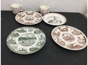 Vintage Local Sequential Collector Plates And Cups