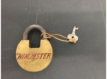 Vintage Winchester Lock With Key