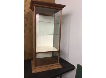 Antique C.o. Luces Antique Display Cabinet, The Glass Is Broke In 2 Pieces