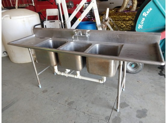 Stainless Steel - Advance Brand- 3 Compartment Sink