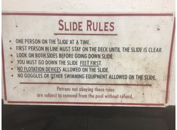 Slide Aurora City Pool Signage