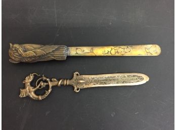 Vintage Letter Openers, D-oxidized Metal Co
