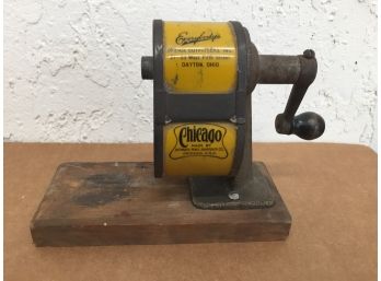 Vintage Chicago Hand Turn Pencil Sharpener