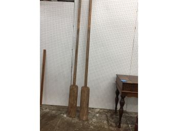 Vintage 8ft Wooden Oars