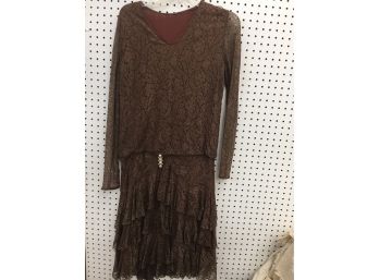 Vintage Low Waist Lace Dress