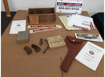 Vintage Pistol Stock , Leather Holster And More