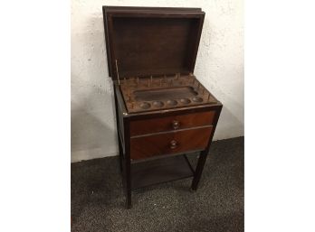 Vintage Sewing Cabinet / Storage Side Table
