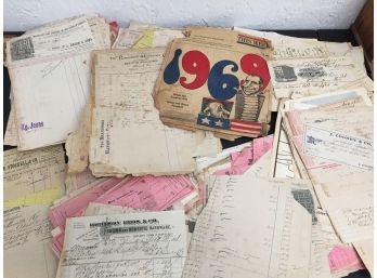 Large Assortment Of Purchase Receipts From Duke And Bedford Store