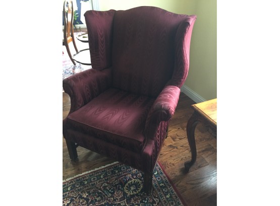 Fairfield Wingback Chair- Burgundy