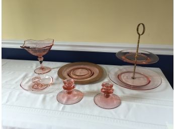 Vintage Depression Glass- Pink