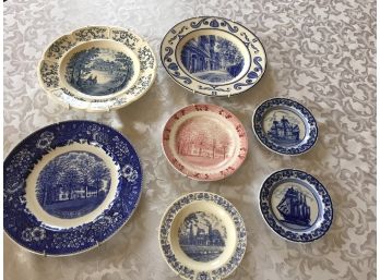 Vintage Plates- Monticello, Old English Staffordshire- England, Mt. Vernon And More