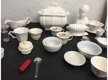 VINTAGE IRONSTONE,  SERVING PIECES AND MORE