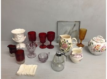 Vintage Victorian  Glassware And Kitchen Items, Made In Germany, Wedgewood And More