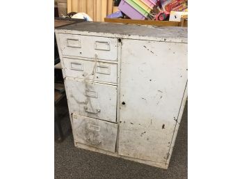 Vintage Cole Steel 4 Drawer ,1 Door Cabinet