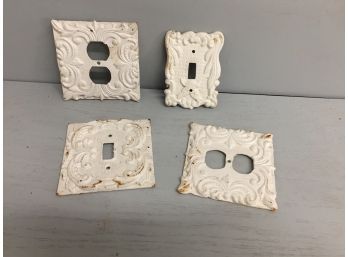 Vintage Metal Outlet Covers