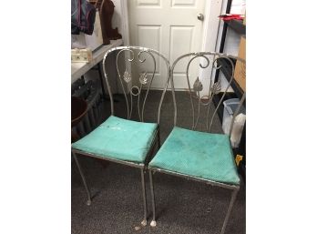 2 Vintage Iron Chairs