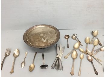 1900's Silver Plated Serving Items, 1910 Sharon, 1908 Meat Fork, Very Unique Pieces