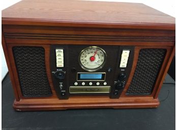 Vintage Look Radio With Record Player(works) Cd And Tape Player (untested)