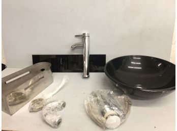 Bowl Sink With Faucet, New