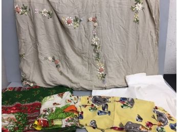 Vintage Linens, Blanket, Table Cloth And More