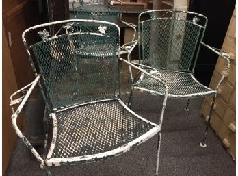 3 Metal Outdoor Chairs