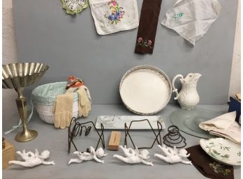 Fun Vintage Assortment, Linens, Gloves , Richard Ginori Plate And More