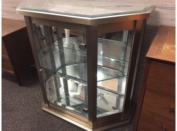Glass And Metal Display Case- 1 Glass Shelf