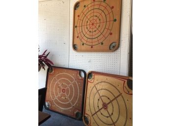 3 Vintage Carrom Boards - Great For Unique Decorating!!