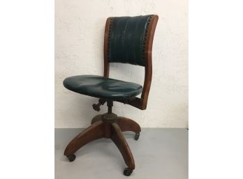 Vintage Mid-century Industrial Office Swivel Desk Chair