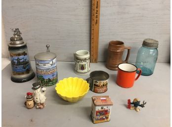 Vintage Assortment, Ponderosa Tin Cup, Calif USA C604 And Much More