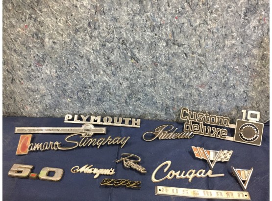 Vintage Emblems, Camaro, Cougar, Marquis, Rideau And More