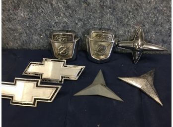 Vintage Chevy And Ford Emblems