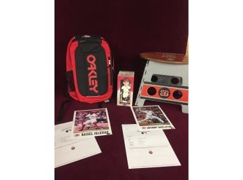 Sports Assortment- Oakley Back Pack, Signed Phots And More