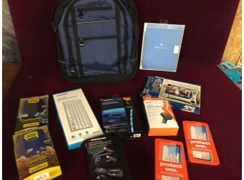 Tech Savy Lot- Laptop Back Top, Bluetooth Keyboard, Ipod Smart Cover And More