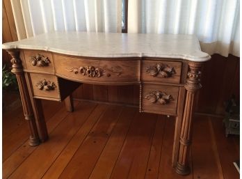 Victorian Marble Top Desk