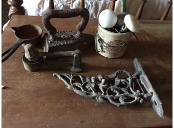 Vintage Cast Iron And Door Knobs