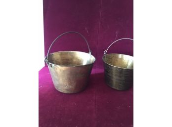 Antique Brass Buckets