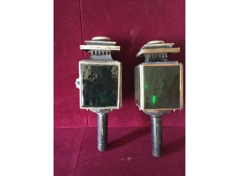 Antique Jeweled Carriage Lamps