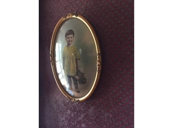 Vintage Picture In Convex Frame