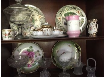 Vintage Dishes Assortment- Contents Of Cabinet
