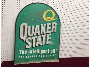 Double Sided Metal Quaker State Sign