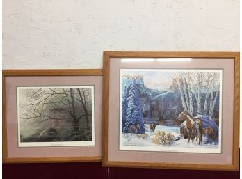 Framed Prints By Julie Kramer Cole- 'circle Of The Scared Dogs' & 'Bringing The Shield'