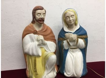 Vintage Mary And Joseph Blow Molds- Poloron Brand